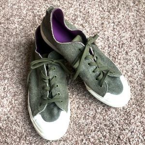 Adidas Nizza Low RF Raw Khaki Green Hairy Suede Sneakers Size 13